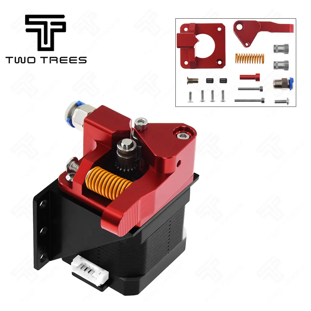 

CR10s Pro Aluminum Upgrade Dual Gear mk8 Extruder Kit for CR10 PRO RepRap Prusa i3 1.75mm Drive Feed double pulley Extruder