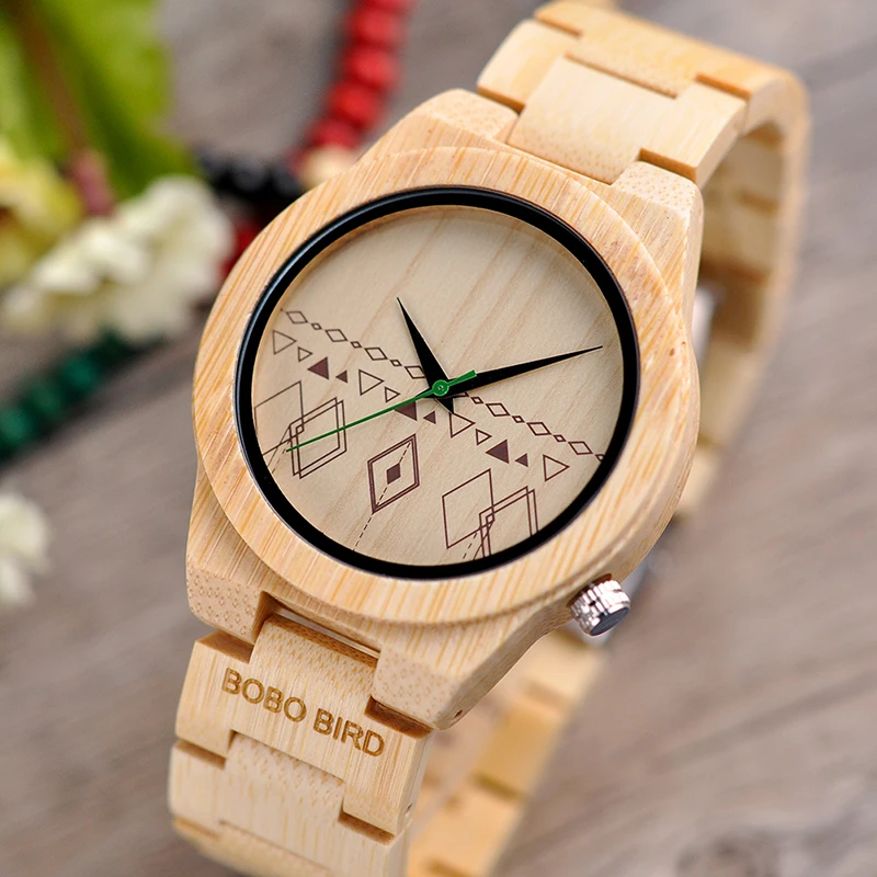 Reloj mujer BOBO BIRD женские часы деревянные бамбуковые наручные часы синие мягкие кожаные мужские часы кварцевые часы на заказ Подарки C-S07