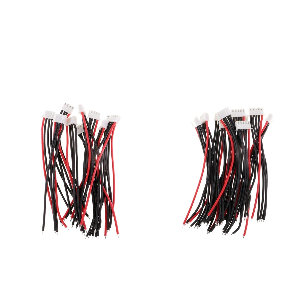 20pcs Silicone JST-XH Cable Wire 10cm for 3s 4s LiPo Battery Balance Charger
