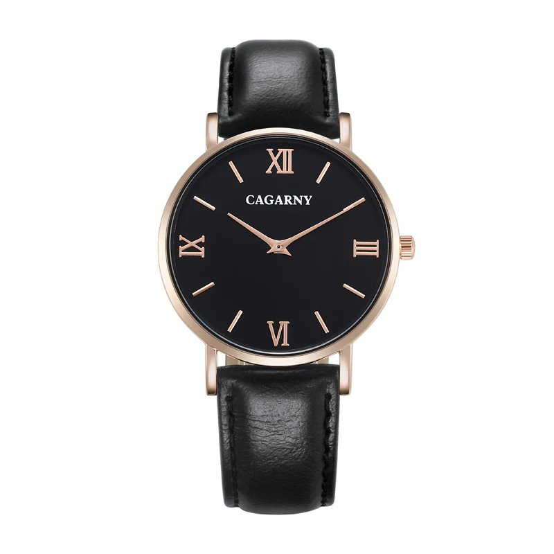 CAGARNY Men's Fashion Trend Simple Sports Business Quartz Watch Leather Strap Quality Clock Relogio Montre Femme Wrist | Наручные