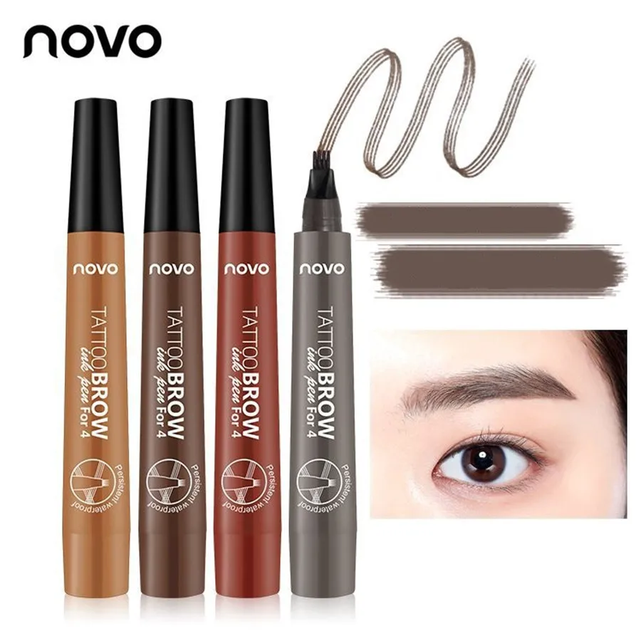 

NOVO Fork Liquid Eyebrow Pencil Stereo Simulation Original Eyebrows Lasting Color Waterproof and Sweat-proof Eyebrow Penci