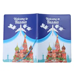 Новинка; Лидер продаж путешествия Welcome to Russia 3D Обложка для паспорта защитную крышку поездки ID Card Case