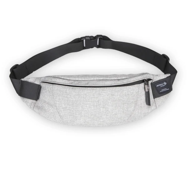 grey Hk Fanny Pack черная водонепроницаемая сумка на пояс для денег мужской кошелек подростковый дорожный кошелек на пояс Мужские поясные сумки чехол для сигарет для телефона - Цвет: grey