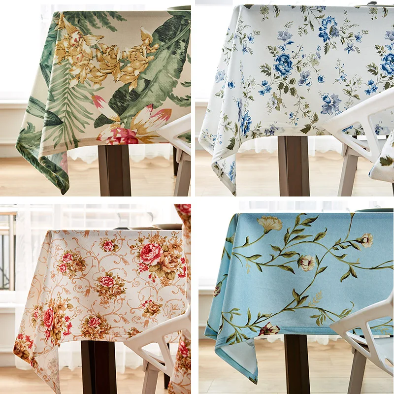 7styles Table Cloth Pastoral Tablecloth Rectangular Dining Table Cover For Kitchen Decorative Obrus
