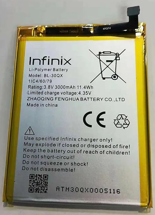 

3.8V 3000 mAh Replacement Battery For Infinix Hot S X521 X 521 BL-30QX BL 30QX Bateria Batterie Cell Phone Batteries