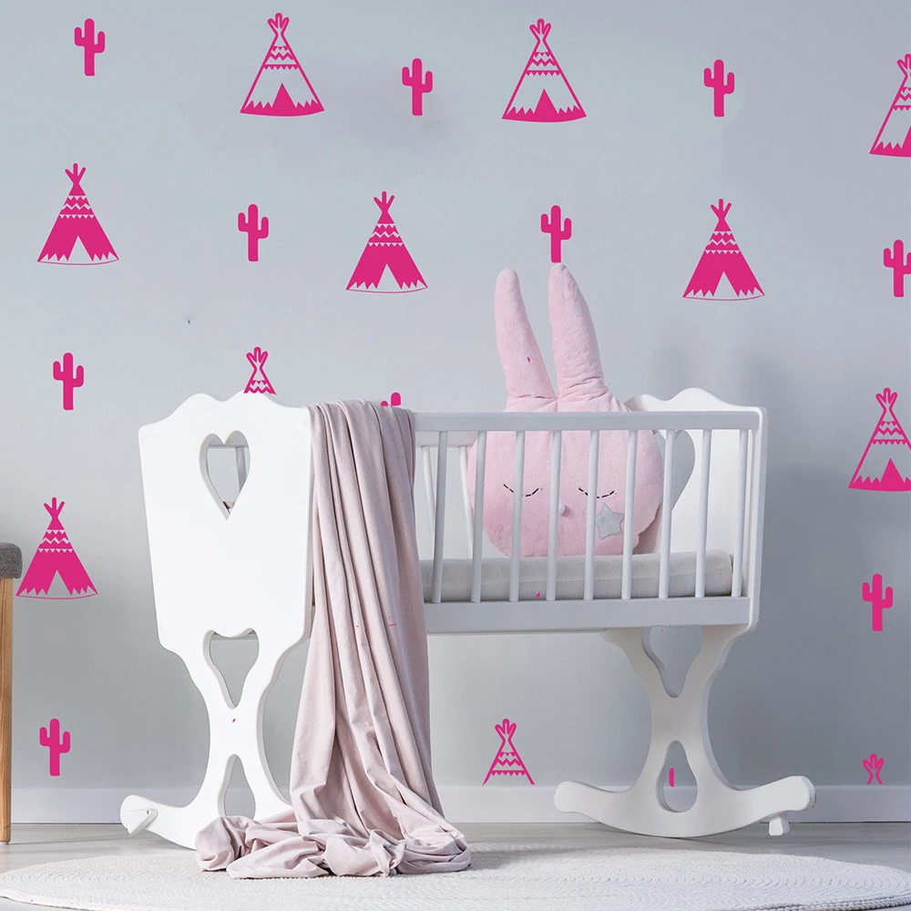TeePee Wall Decal Tent Wall Sticker Indian Tepee Decal Kids wall decoration Nursery decal