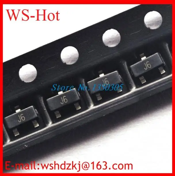 WS HOT S9014 J6 transistor SOT23 0.1A / 45V NPN SMD transistor (100