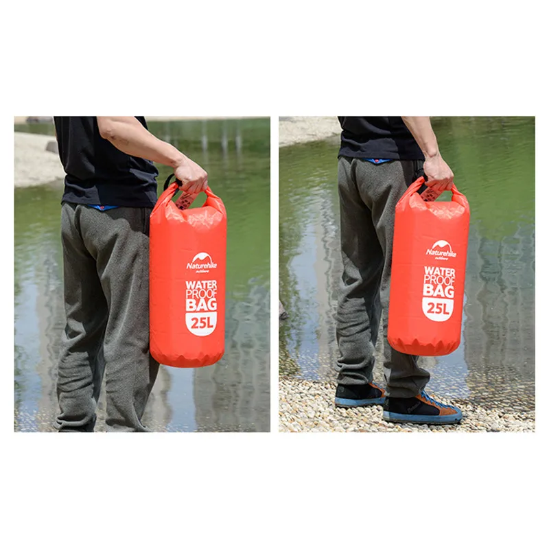 Naturehike River trekking Bolsas 15/25l bolso impermeable al aire libre Natación camping viajar senderismo mochila bolsa seca portátil Bolsas