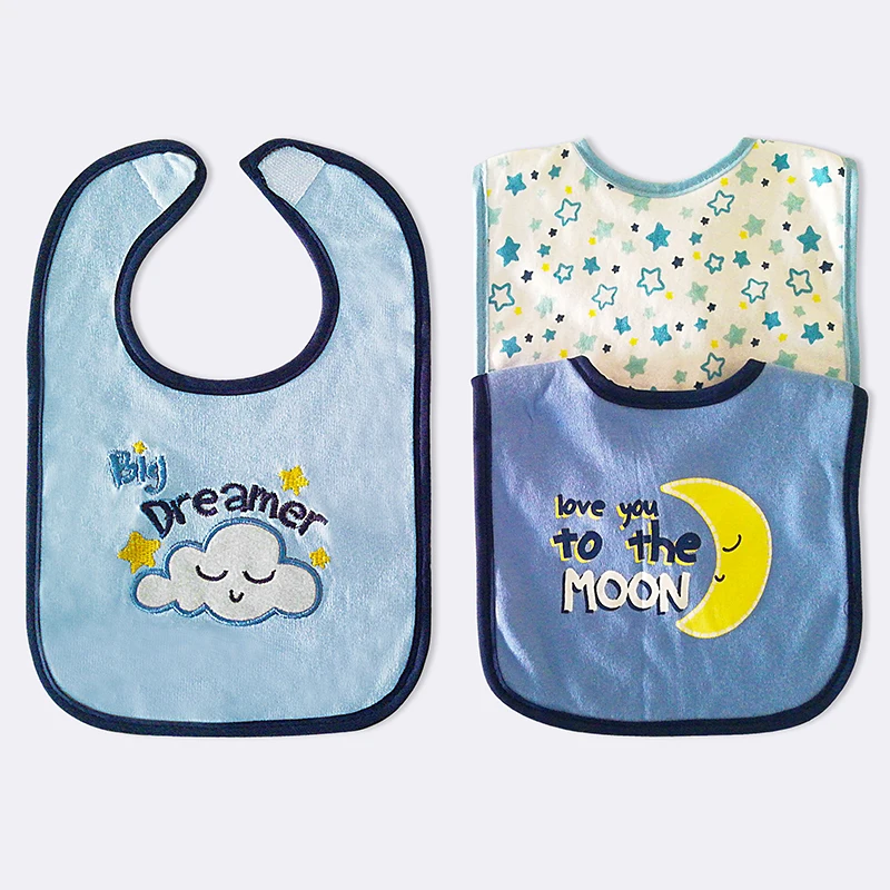 

Baby Bibs Cartoon Toddler Baby Waterproof Cotton 3-24Months Infant Burp Cloths Feeding Towel