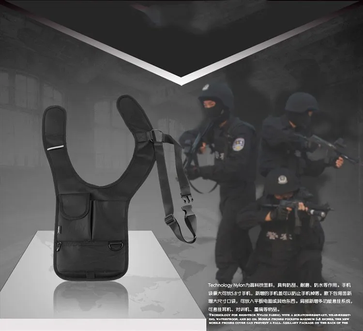 2015 New Portable Anti Theft Nylon Bag Travel Hidden Wallet Underarm Money Pouch Men Shoulder Phone Bags