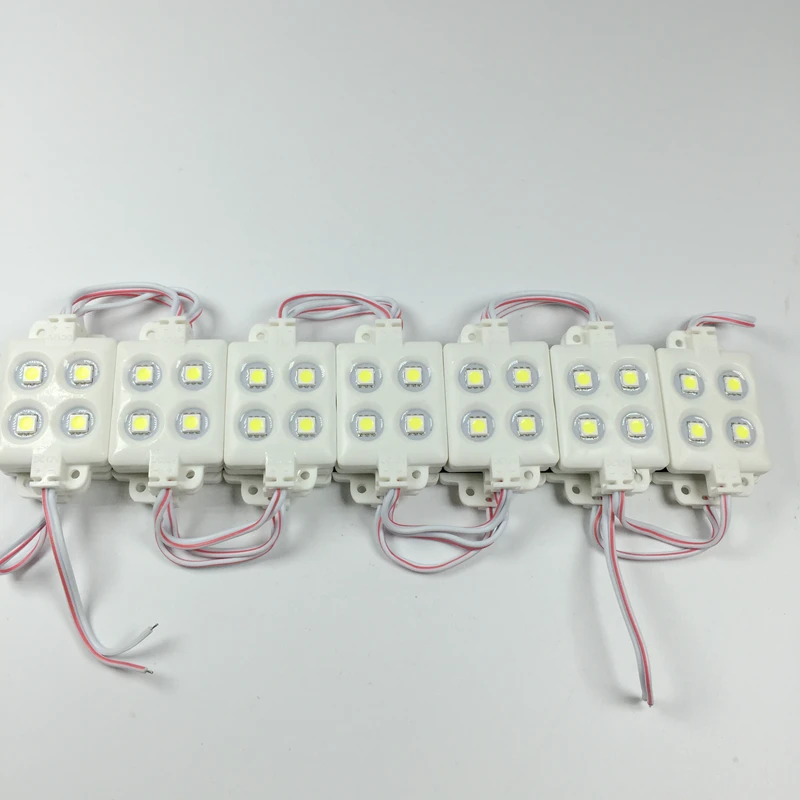 100 шт./лот литьевой молдинг светодиодный модуль 5050 smd 4 LED 12V 0 96 W водонепроницаемый