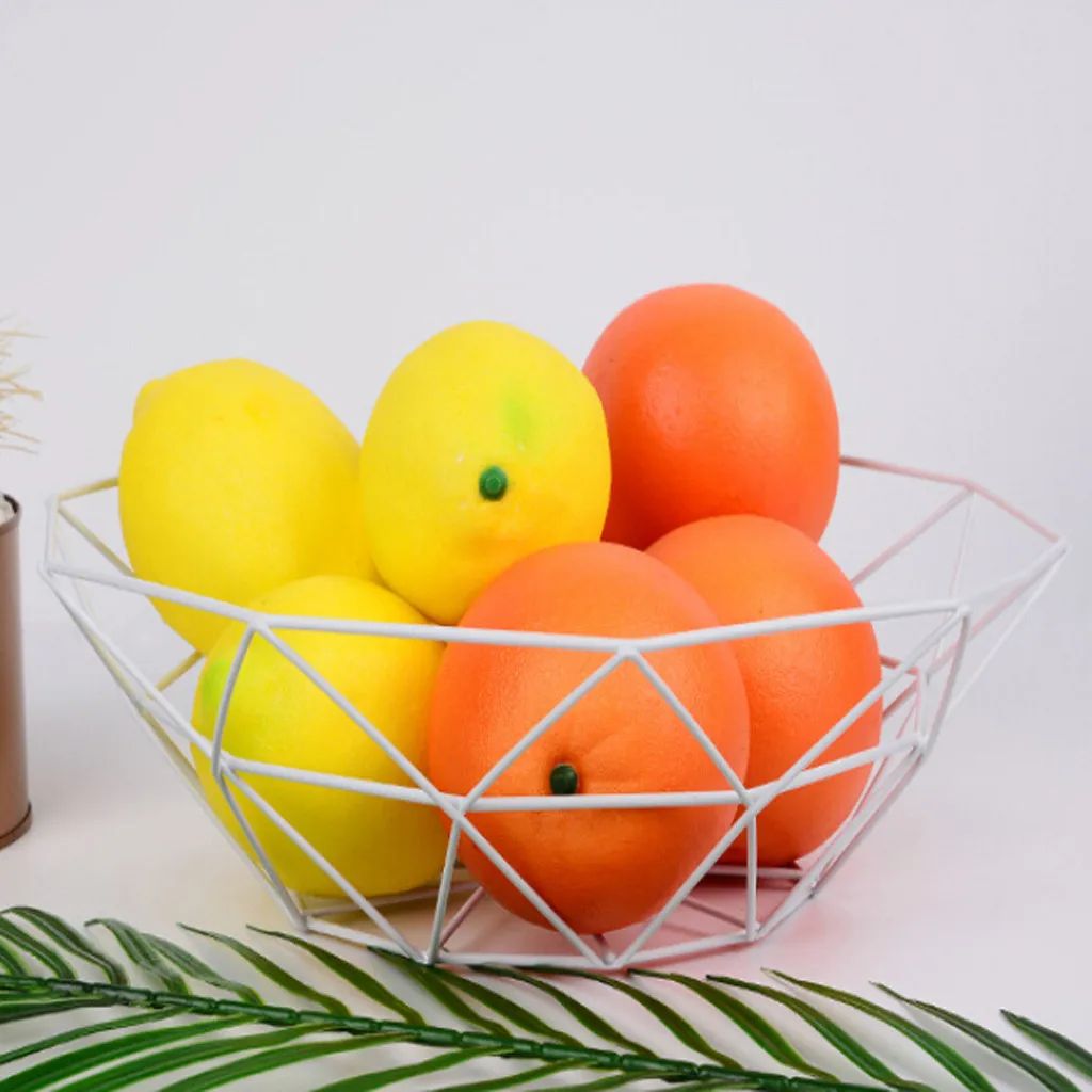 Геометрическая в нордическом стиле корзина для фруктов, овощей, проволоки, металлическая чаша, Кухонное хранилище, настольный дисплей, обеденное украшение