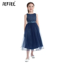 Новинка года; кружевное платье; vestido infantil; кружевное Сетчатое платье с блестками и цветочным узором для девочек; платье принцессы для девочек на свадьбу, день рождения, вечеринку; платье-пачка