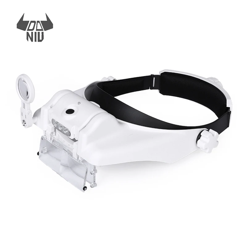 

Headband Magnifier Eyewear Lamp LED Illuminated Loupe Magnifier Magnifying Glasses 1.5X 2X 5X Lens Magnifying Glass Read Repair