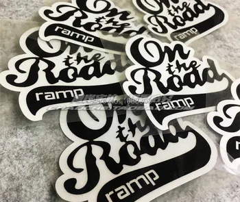 

2PCS 12x12cm Reflective Motorcycle Helmet Racing On the road ROUTE 66 Racing Travel Car Sticker Decals