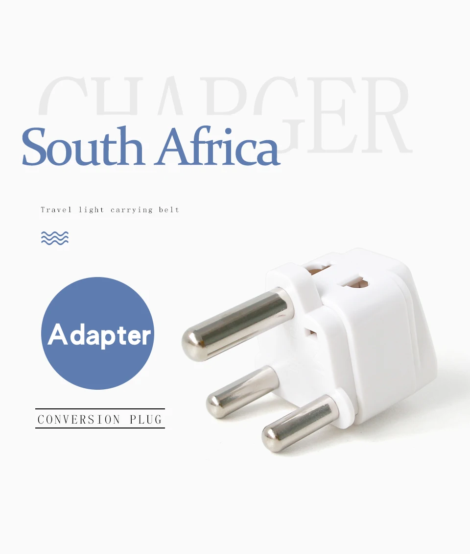 South African Conversion Plug Travel in Nepal Sri Lanka India Universal UKUSEUAU to Large South Africa Plug Outlet Adapter (1)