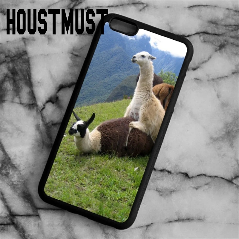 HOUSTMUST Модный узор альпаки чехол Чехол для iPhone 5 5S SE 6 S 7 8 Plus X samsung galaxy S5 S6 S7 край S8