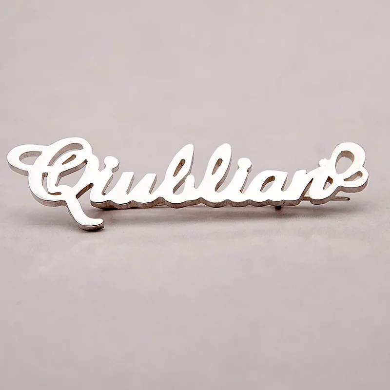 

Custom Brooches Pin Customize English Letters Name Brooches for Women Men Girls Ritual Celebration Party Unique Jewelry Gift
