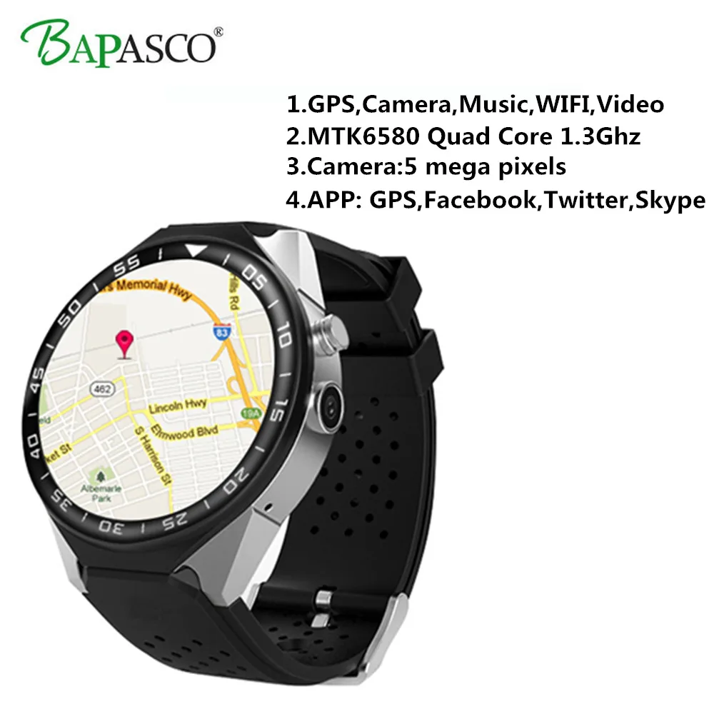 

MTK6580 Smart watch 1GB+16GB ROM Bluetooth WIFI MUISE SmartWatch GPS 5MP Camera Monitor Sleep Tracker Pedometer 450mAh Watch