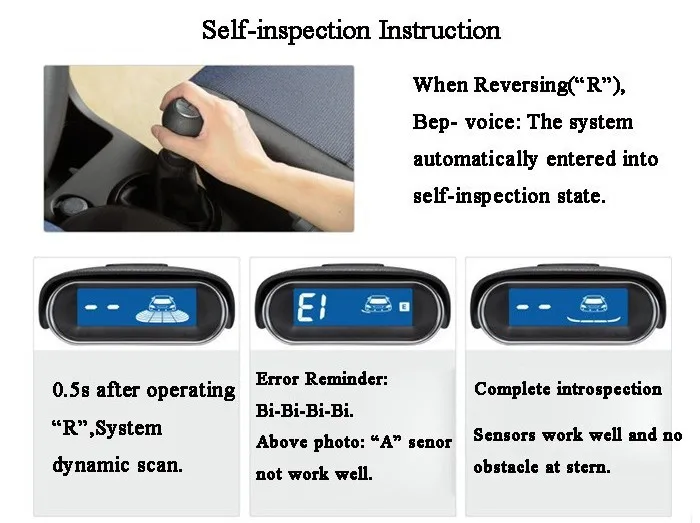 Сенсоры парковочные 8 сзади Вид спереди обратный резервный комплект радар Системы электроники Интимные аксессуары + ЖК-дисплей Дисплей