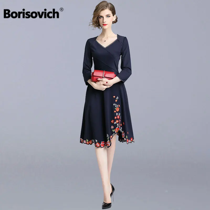 Женское Повседневное платье Borisovich элегантное облегающее трапециевидной формы с