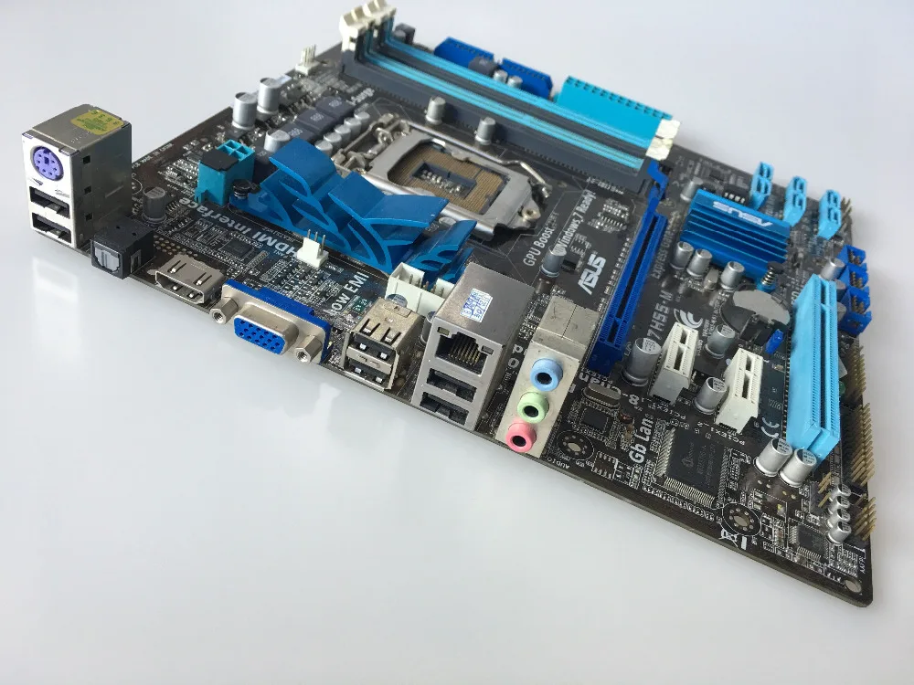 Оригинальная Материнская плата ASUS P7H55-M LGA1156 Чипсет Intel H55 i3 i5 i7 16G DDR3, идеально работает