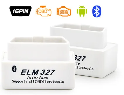 Супер Мини elm327 Bluetooth OBD2 V1.5 Elm 327 для Android автомобильный адаптер сканер OBD 2 Elm-327 OBDII автоматический диагностический инструмент сканер - Цвет: Серый