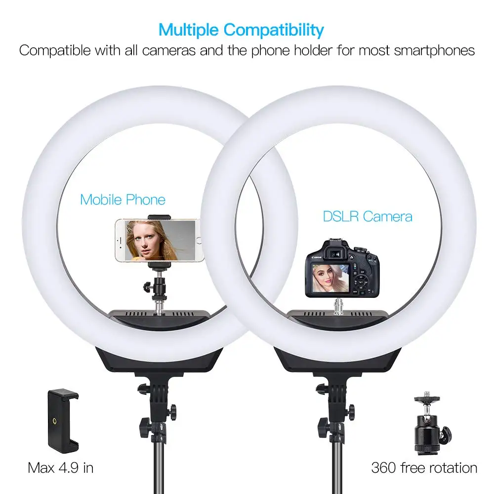  ZOMEI 16'' Led Ring Light Photographic Lighting Camera Light Lamp With Stand For Makeup Video Light - 4000170062385