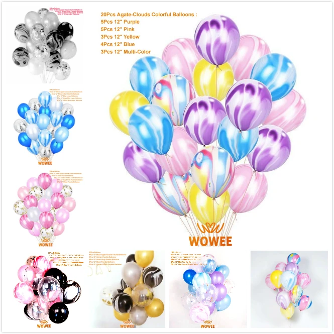 

hot Gold Confetti Balloon Wedding Birthday Balloons Party Decoration Black Marble Bouquet Black White Confetti Ballons Christmas