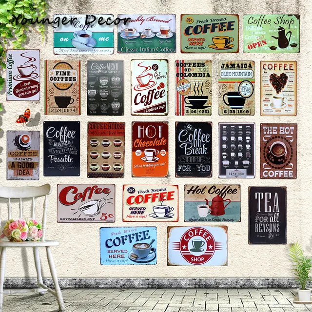 Cafe Coffee Menu Decor Tea For All Reasons Metal Signs Vintage Home Cafe Coffee Menu Decor Tea For All Reasons Metal Signs Vintage Home Decorative Bar Hotel