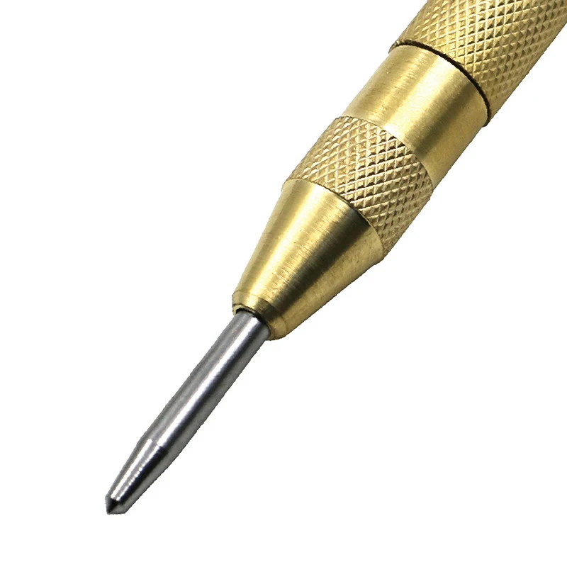 High Speed Steel Coated  Bit for Metal/ Wood Drilling hole Automatic Center Punch bit Spring Loaded Marking Starting Holes Tool