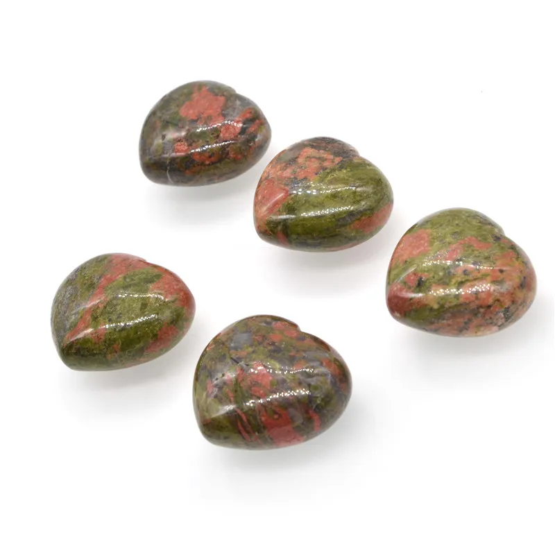 10pcslot multicolors heart shape stone beads pendant opal crystal quartz pendants for decoration