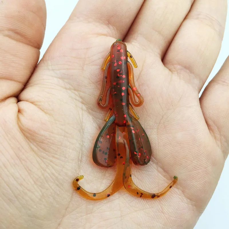 

24pc/lot 45cm/1.5g fishing lure soft grub artificial Trout crankbait Panfish Crappie Bream soft bait 7Colors