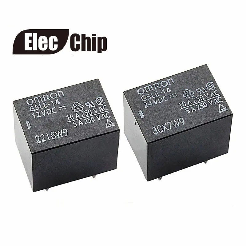 

5PCS/LOT Power relays G5LE-14-12VDC G5LE-14-24VDC 10A 5PIN Open and close