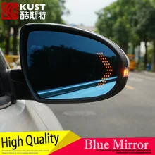KUST Newest Car Blue Rearview Mirror For Hyundai For Tucson 2015 2016 Suv Blue Rearview Mirror For Tucson Exterior Accessories