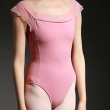 Японская версия марлевого квадратного воротника с коротким рукавом танцевальная одежда балетное трико кружевная танцевальная одежда для взрослых девочек спортивный костюм