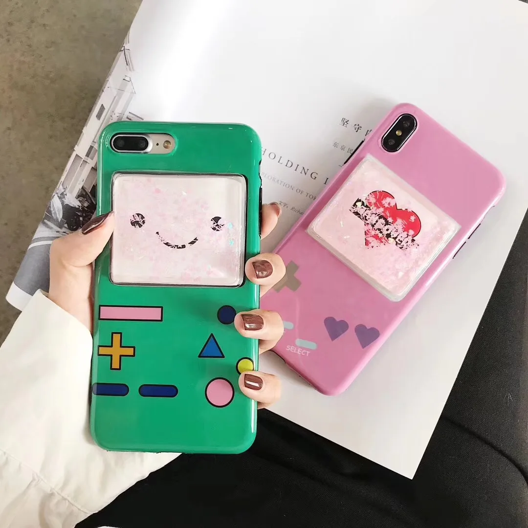 

Gimfun Funny Cartoon Playgame Phone Case Floral Liquid Case for Iphone Xs Max 6s 7plus 8 X Soft IMD Tpu Case Back Cover