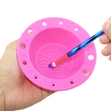1 pçs compõem escova mais limpo novo silicone escova de maquiagem bruschegg cosméticos limpeza lavagem limpa maquiagem tigela ferramenta mais limpa