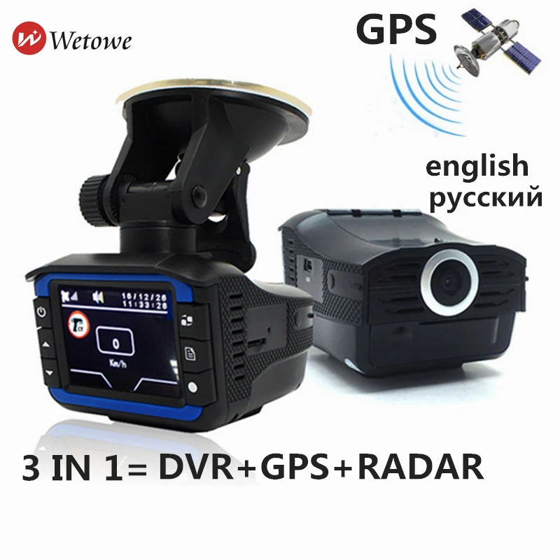 

I6 3 in 1 Russian GPS Radar Detectors Anti Radar Car DVR Dash Cam GPS Tracker Driving for Russia Laser Speed Decetion
