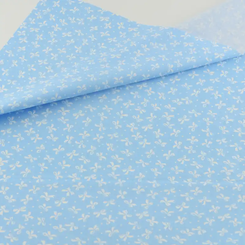 Teramila Fabrics Fresh Elegant Blue Bow Tie Patterns Patchwork