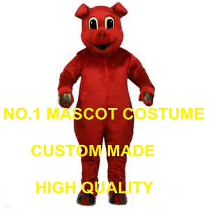 

Custom Anime Cosply Costumes Red Pig Hog Mascot Costume Adult Pig Theme Cartoon Character Mascotte Fancy Dress Suit Kits 1992