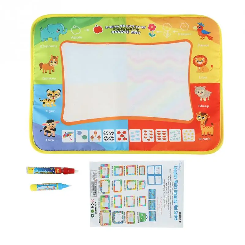 Baby Drawing mat Kids Water Painting Mat with 2 Pens Learning Playing