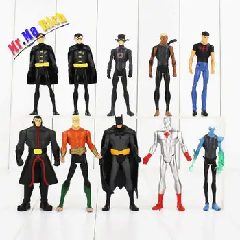 

10pcs/set Justice League Superman Superhero Batman Lantern Aquaman Pvc Action Figure Collection Model Toy