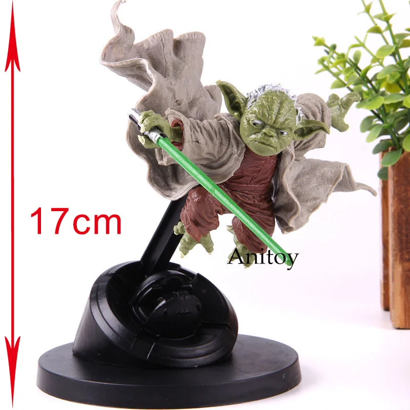 

Yoda Figure Action Star Wars Master Yoda Fighting Ver. PVC Collection Movie Model Toy Gift For Kids 17cm