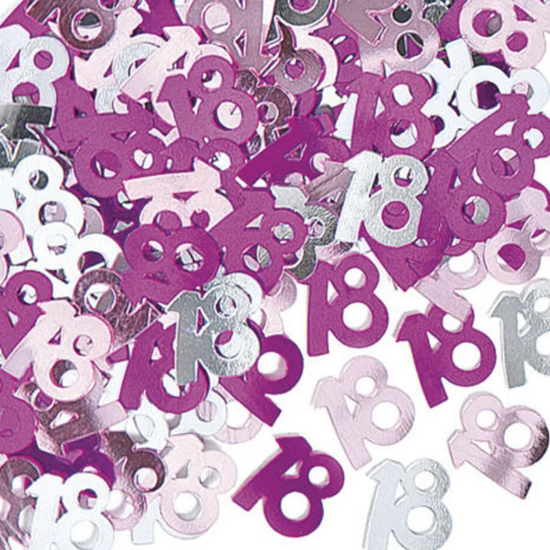 1 pack hot sale Age 18th Year Old Happy Birthday Party Decorations Number Digital 18 Colorful Glitz Sprinkle Confetti