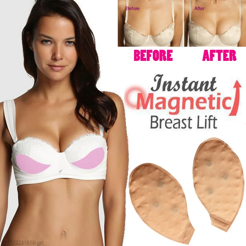 

1Pair Instant Magnetic Therapy Bra Inserts Bust Enlargement Lift Bust Up Anti-sagging Breast Massager
