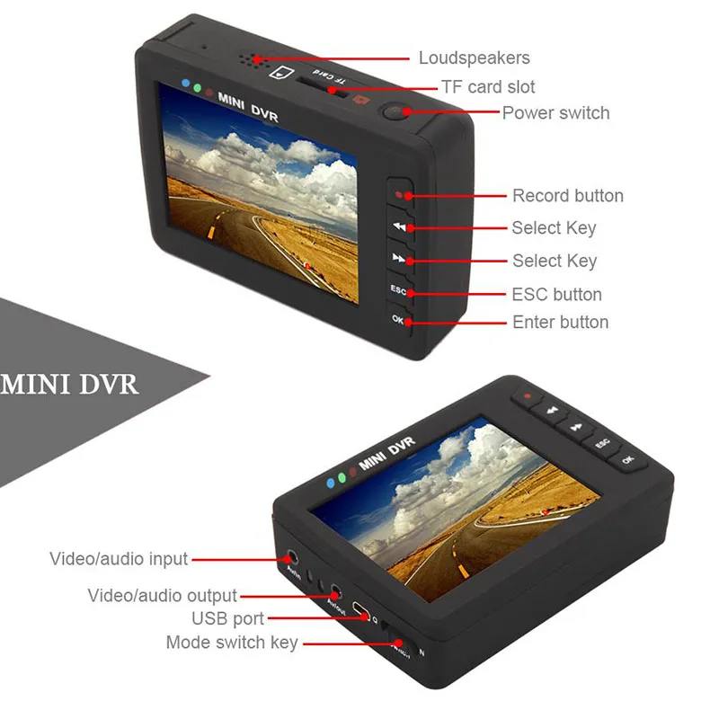 Мини переносной DVR DV рекордер Sd карта движение активированный автомобиль