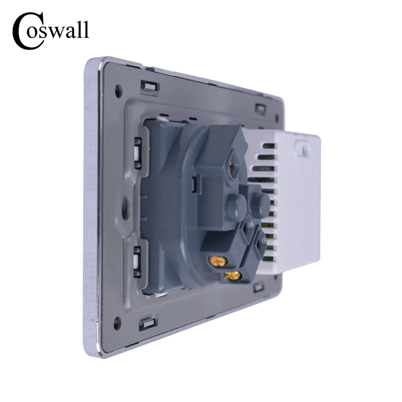 Настенная розетка COSWALL стандарта ЕС электрическая с двойным USB умным