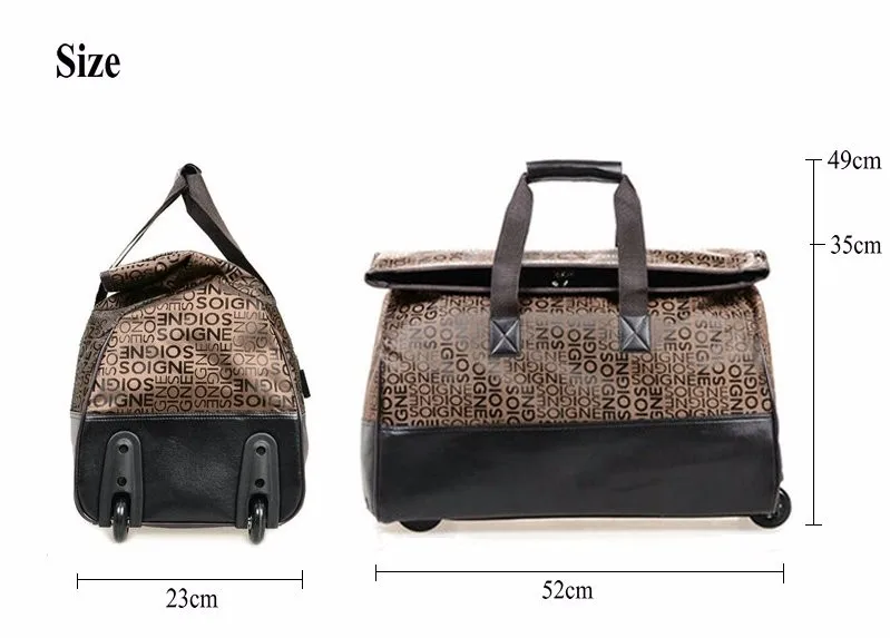 Новая женская модная Дорожная сумка большой емкости багажные сумки и мужские дорожные сумки винтажный чемодан для багажа на колесиках