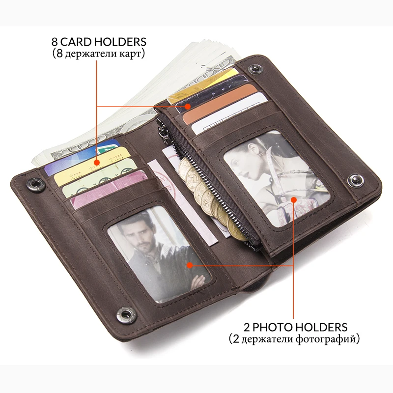 Koop Gratis Graveren Vintage Merk mannen Portemonnee Crazy Horse Lederen Bifold Portefeuilles Korte Mannelijke Geld Tas Portemonnee Kwaliteit Kaart houder